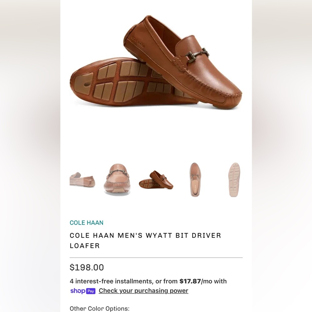 COLE HAAN MEN'S WYATT BIT DRIVER LOAFER - 11